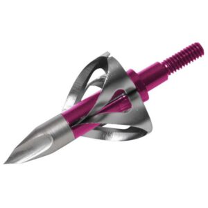 flying arrow archery t3100-p authentic patented toxic broadhead blade, pink, 100-grain, 3 pack