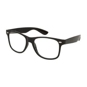 moda retro nerd geek oversized black framed spring temple clear lens eye glasses