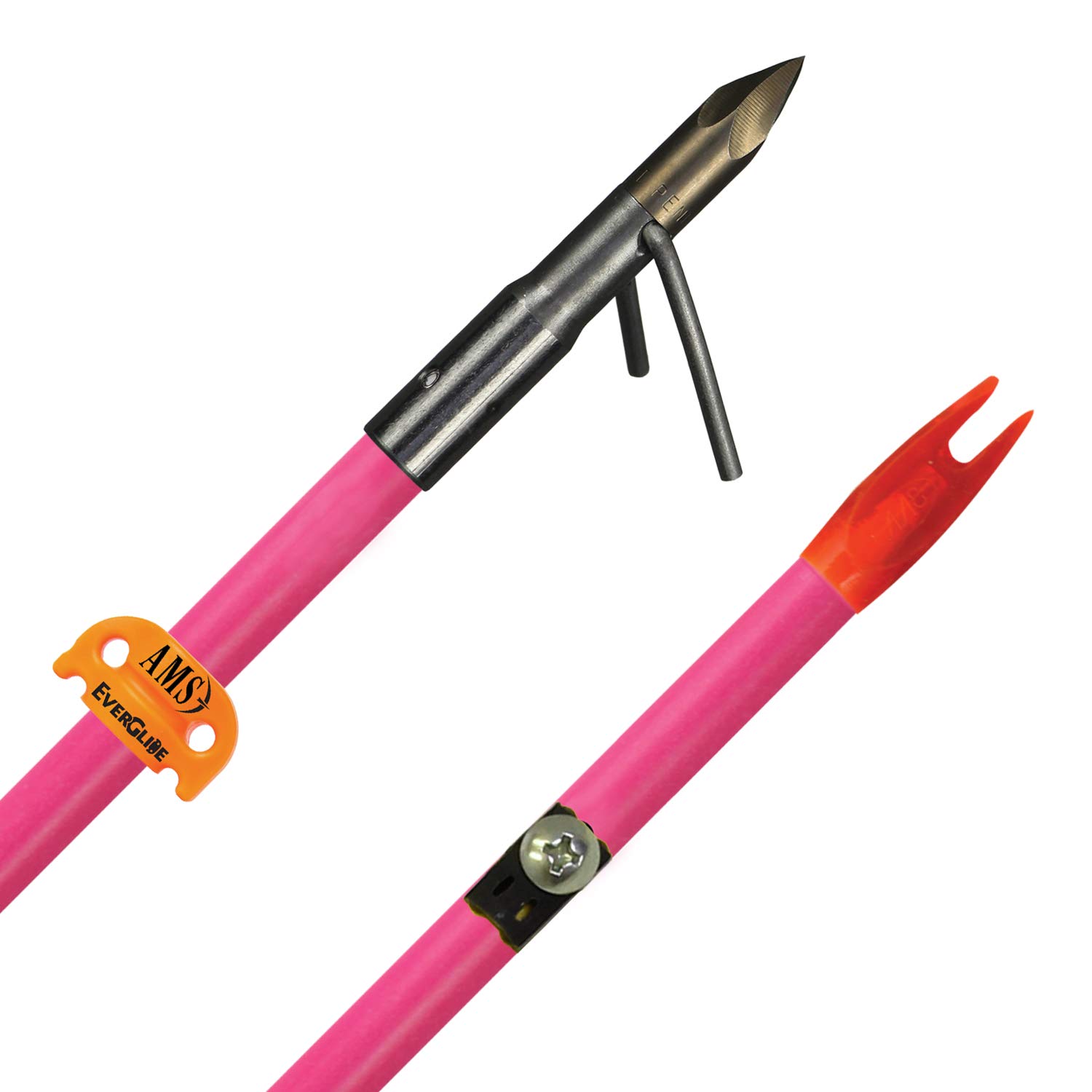 Fiberglass Arrow-Pink w/Chaos FX Point & AMS EverGlide Safety Slide