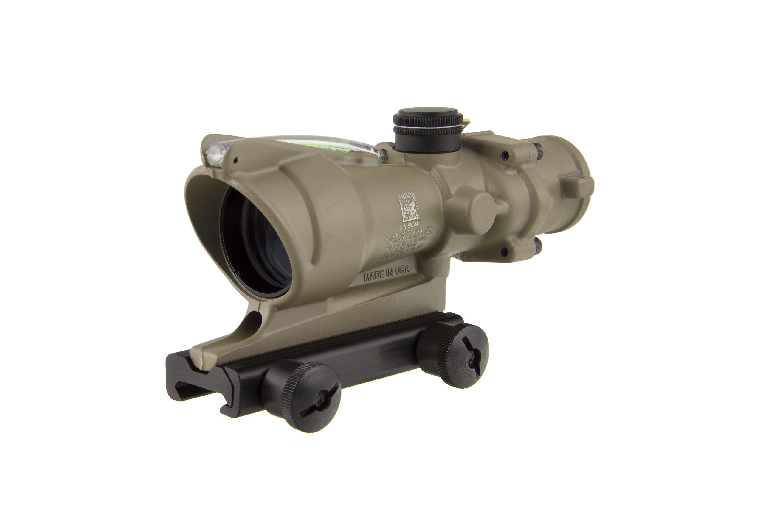 Trijicon ACOG TA31-C-100380 Dual Illuminated Green Crosshair .223 BAC Reticle with Flattop Mount, 4X 32mm, Flat Dark Earth