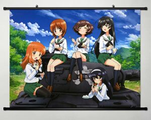 home decor anime girls und panzer cosplay wall scroll poster anko team 23.6 x 17.7 inches-003