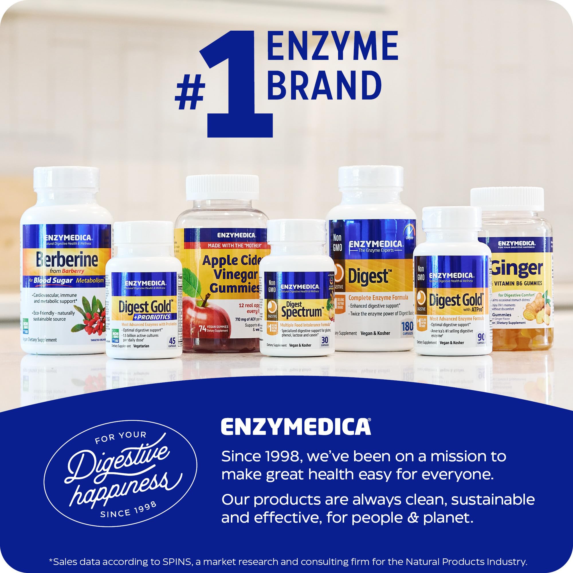 Enzymedica Digest Gold + ATPro, Maximum Strength Enzyme Formula, Prevents Bloating and Gas, 14 Key Enzymes Including Amylase, Protease, Lipase and Lactase, 240 Capsules