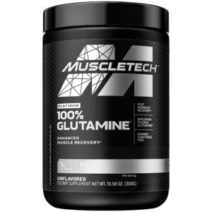 Glutamine Powder | MuscleTech 100% Pure L Glutamine Powder | Post Workout Recovery Drink | L-Glutamine Powder for Men & Women | Muscle Recovery | Unflavored (60 Servings)