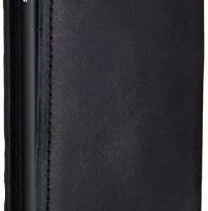 Secrid Men Slim Wallet Genuine Leather RFID Card Case Max 12 Cards, Black, 14mm slim