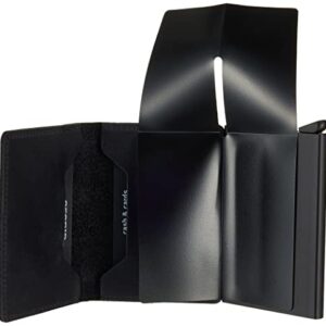 Secrid Men Slim Wallet Genuine Leather RFID Card Case Max 12 Cards, Black, 14mm slim