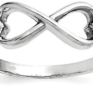 IceCarats 925 Sterling Silver Infinity Twisted Love Knot Symbol Heart Woven Crisscross Band Statement Ring Size 8