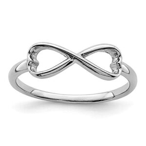 icecarats 925 sterling silver infinity twisted love knot symbol heart woven crisscross band statement ring size 8