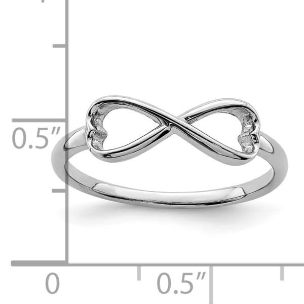 IceCarats 925 Sterling Silver Infinity Twisted Love Knot Symbol Heart Woven Crisscross Band Statement Ring Size 8