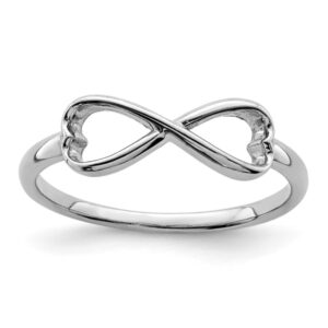 IceCarats 925 Sterling Silver Infinity Twisted Love Knot Symbol Heart Woven Crisscross Band Statement Ring Size 8