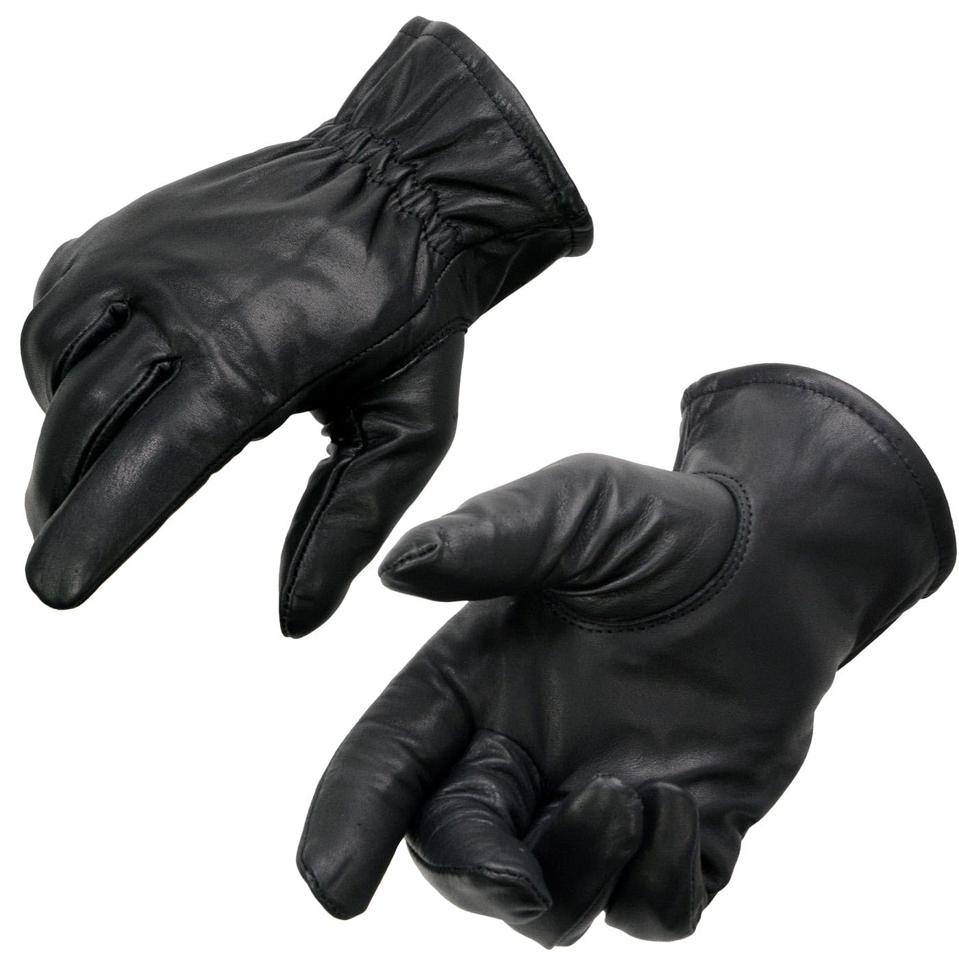 Milwaukee Leather SH734 Men's Black Thermal Lined Leather Motorcycle Hand Gloves W/Sinch Wrist Closure - Large