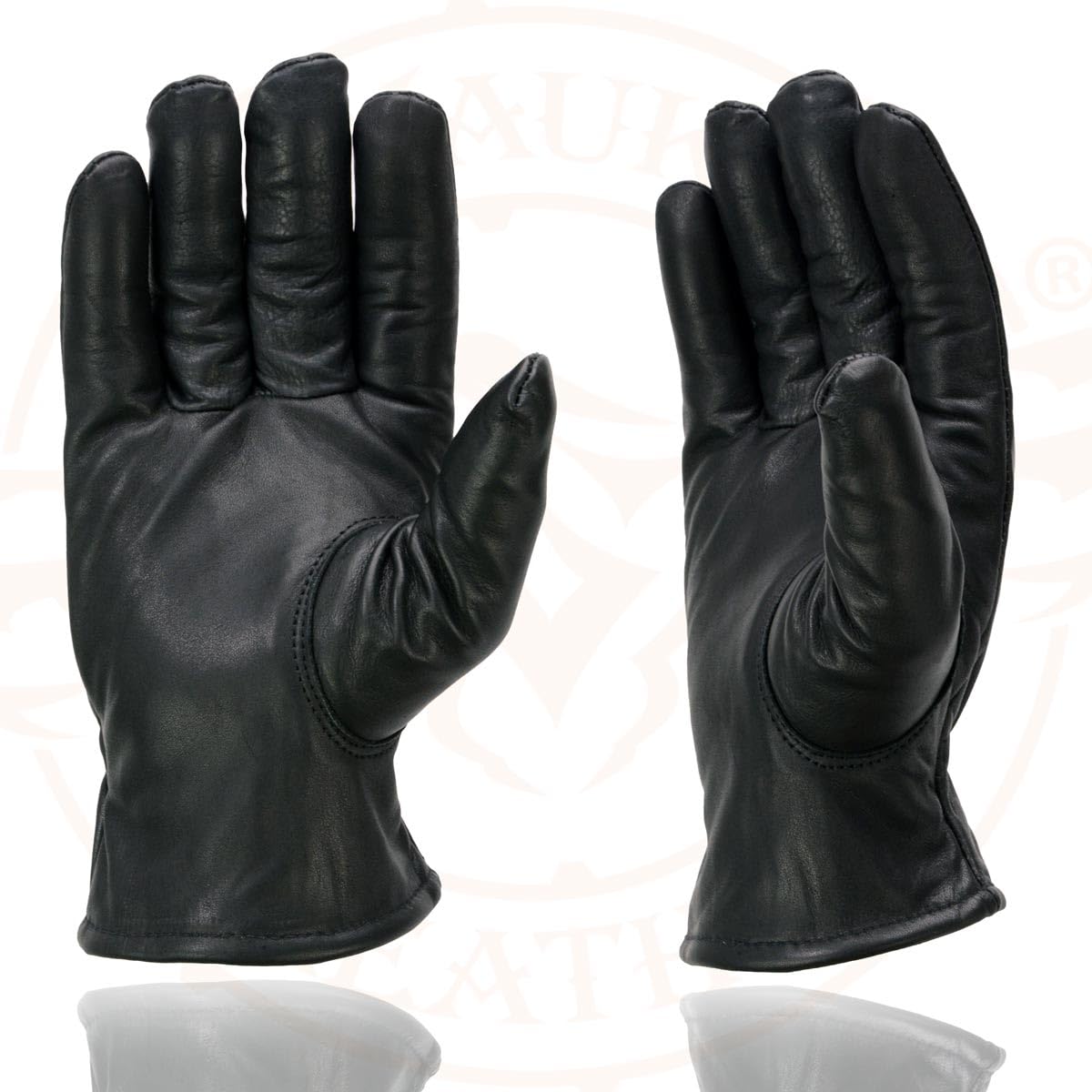 Milwaukee Leather SH734 Men's Black Thermal Lined Leather Motorcycle Hand Gloves W/Sinch Wrist Closure - Large