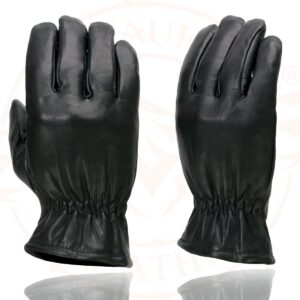 Milwaukee Leather SH734 Men's Black Thermal Lined Leather Motorcycle Hand Gloves W/Sinch Wrist Closure - Large