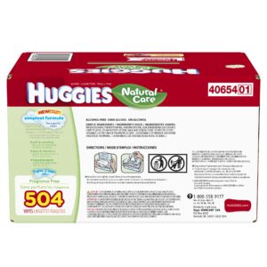 Huggies Natural Care Baby Wipes, Refill, 504 Count