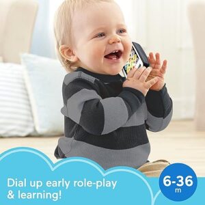 Fisher-Price Laugh & Learn Baby & Toddler Toy Smart Phone with Music Lights & Learning Songs for Ages 6+ Months, Gray