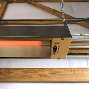 Fostoria TPI Corporation, OCH-46-120V-CE, OCH Quartz Tube Electric Indoor/Outdoor Infrared Heater, 48in lg., Steel, 120 Volts, 1500-Watts, Includes Cord and Plug, Powder Coated Brown,46" x 6" x 6.5"