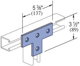 Genuine Unistrut P1031-EG 4 Hole "T" Shaped Connector Bracket for All 1-5/8" Strut Channel