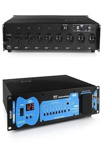 pyle ps900 audio/video ac power conditioner, voltage filter, noise/interference elimination, processor sequencer with 3-prong outlet plugs, black