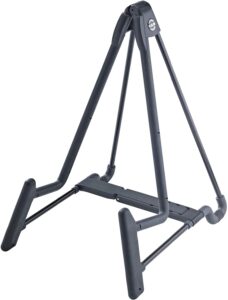 k&m könig & meyer 17581.014.55 heli 2 electric folding a-frame guitar stand for electric guitars | adjustable and collapsible | sturdy and durable professional choice | german made black