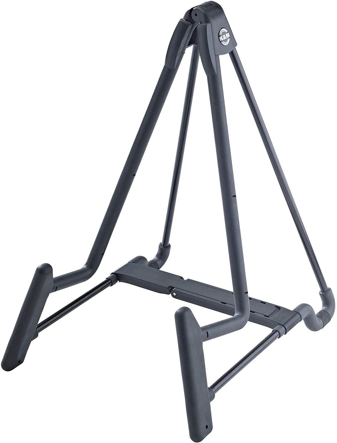 K&M König & Meyer 17581.014.55 Heli 2 Electric Folding A-Frame Guitar Stand for Electric Guitars | Adjustable and Collapsible | Sturdy and Durable Professional Choice | German Made Black