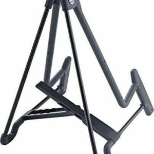 K&M König & Meyer 17581.014.55 Heli 2 Electric Folding A-Frame Guitar Stand for Electric Guitars | Adjustable and Collapsible | Sturdy and Durable Professional Choice | German Made Black