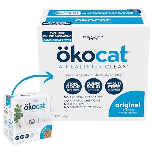 ökocat Natural Wood Cat Litter, 13.2-Pound, Clumping (Packaging may vary)