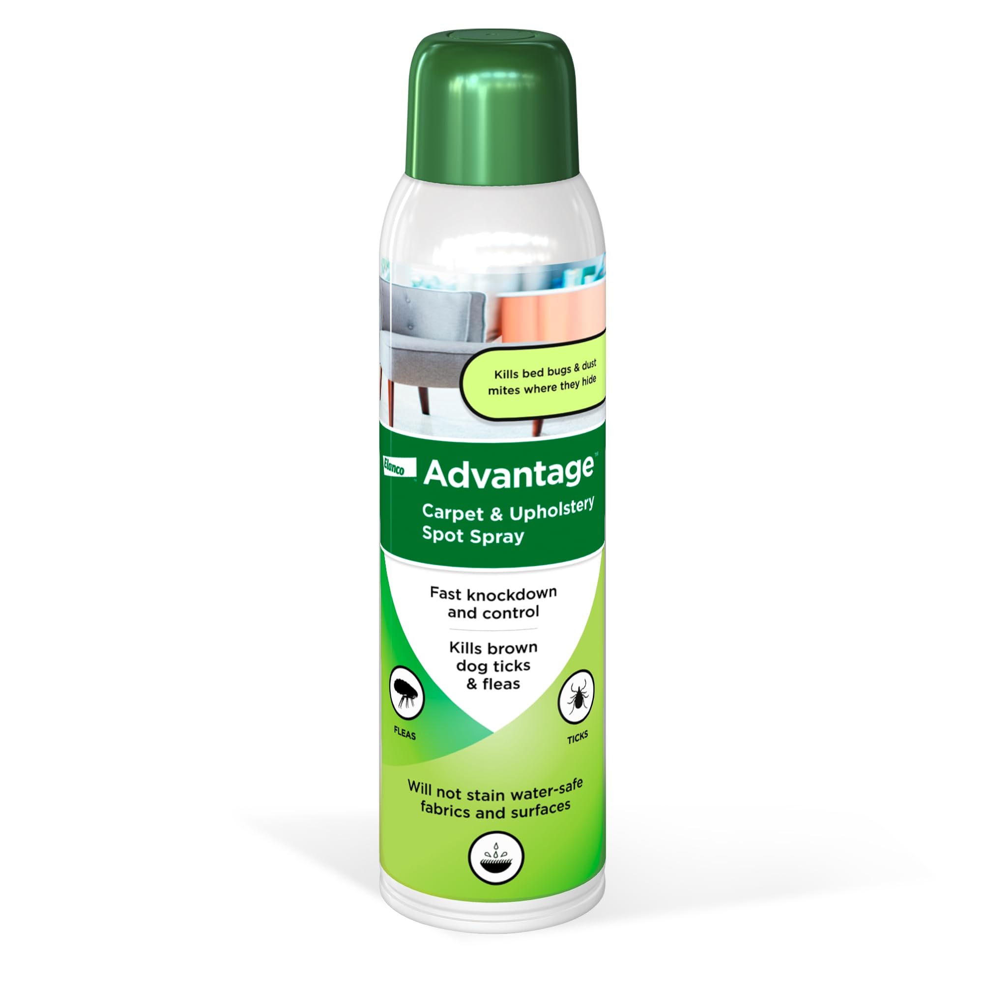 Advantage Carpet & Upholstery Spot Spray | Kills Fleas & Ticks & Bedbugs | 16 oz.