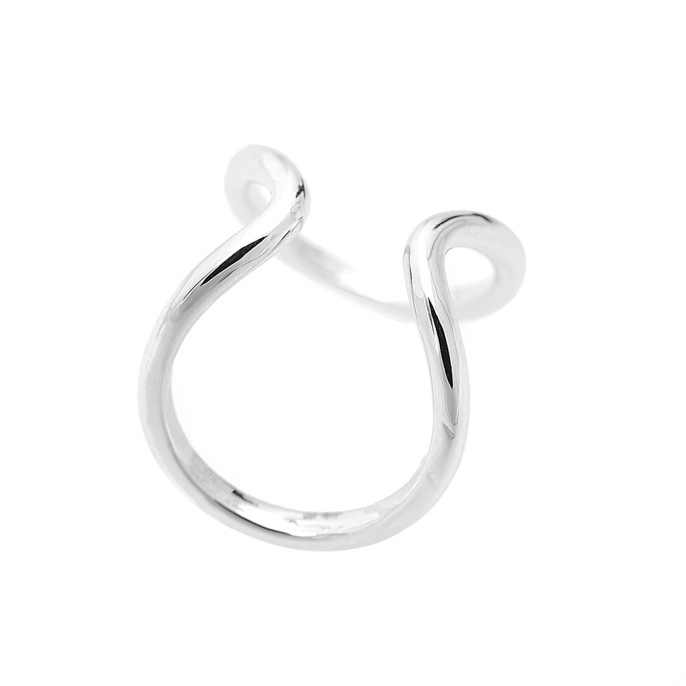 SpinningDaisy Silver Plated Infinity Double Layer Knuckle Ring