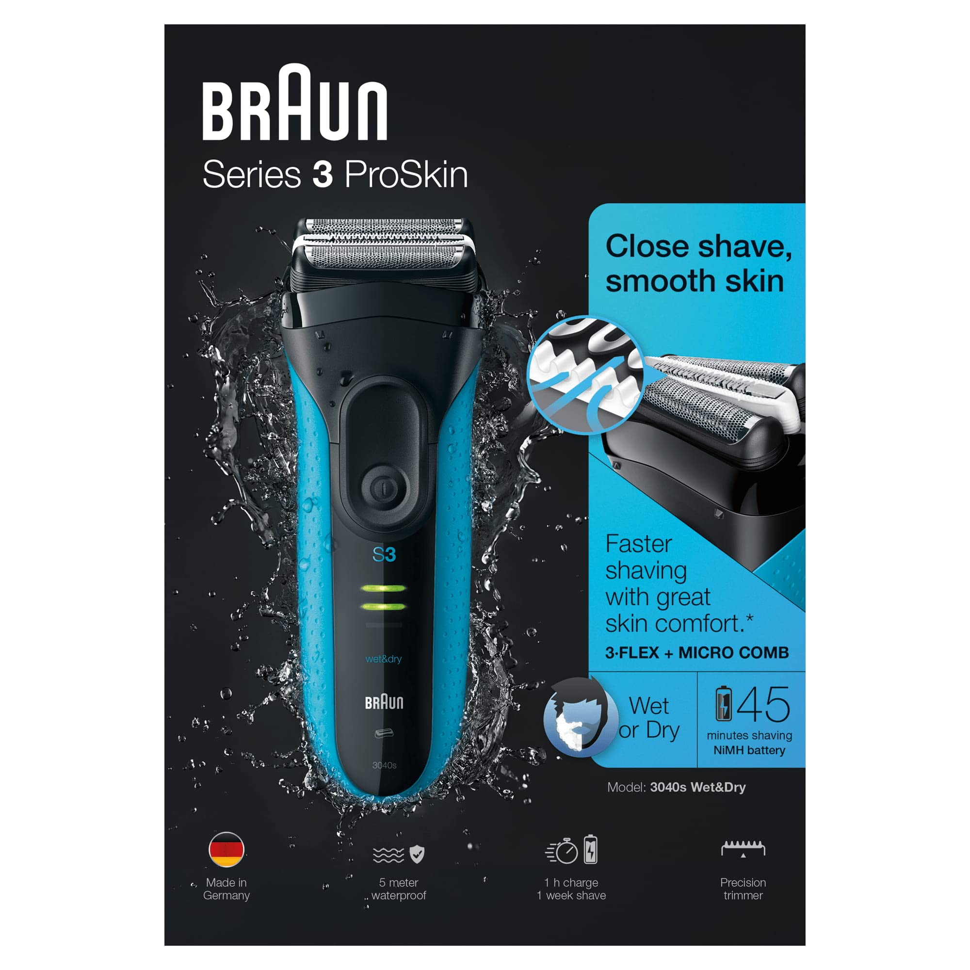 Braun 340s Series 3 Wet and Dry Shaver Shaving System