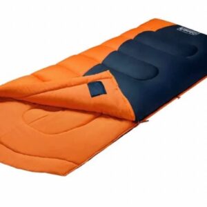 Coleman Montauk 20°F Big and Tall Sleeping Bag, Tiger Lily Orange