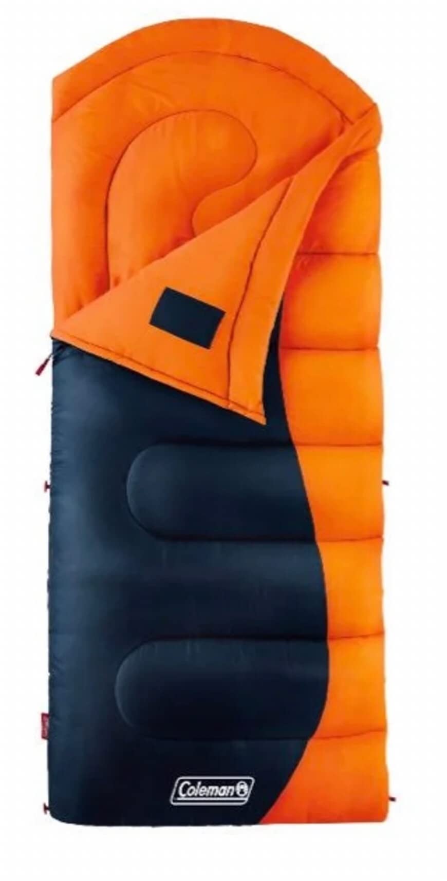 Coleman Montauk 20°F Big and Tall Sleeping Bag, Tiger Lily Orange