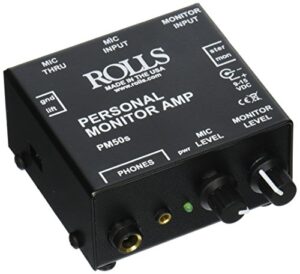 rolls pm50s personal monitor amplifier , black