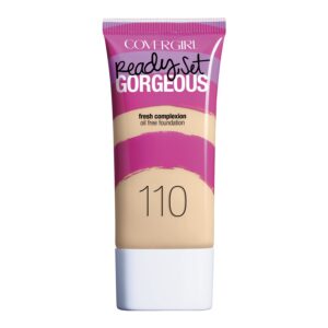 covergirl ready set gorgeous foundation, 1 tube (1 oz), creamy natural tone, liquid foundation, oil-free all day formula (packaging may vary)