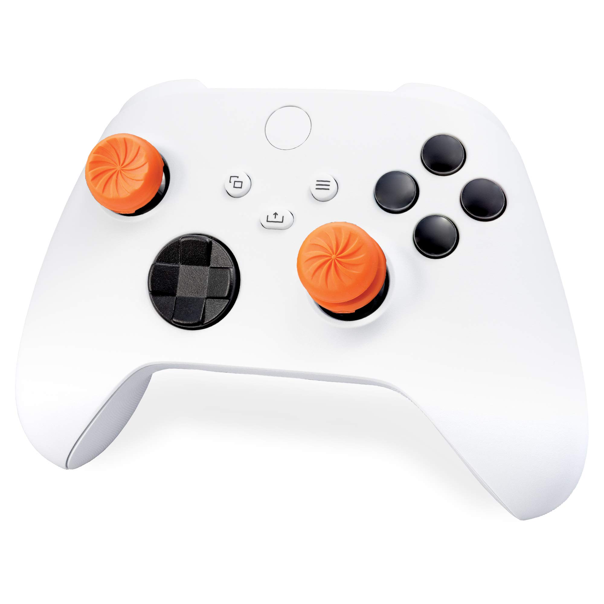 KontrolFreek FPS Freek Vortex for Xbox One and Xbox Series X Controller | Performance Thumbsticks | 1 High-Rise Convex, 1 Mid-Rise Concave | Orange