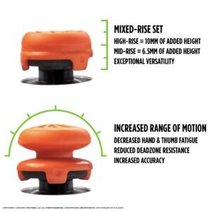 KontrolFreek FPS Freek Vortex for Xbox One and Xbox Series X Controller | Performance Thumbsticks | 1 High-Rise Convex, 1 Mid-Rise Concave | Orange