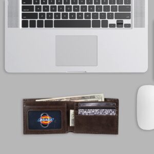 Dickies Men's Bifold Chain Wallet-High Security with ID Window and Credit Card Pockets, Rich Brown, One Size