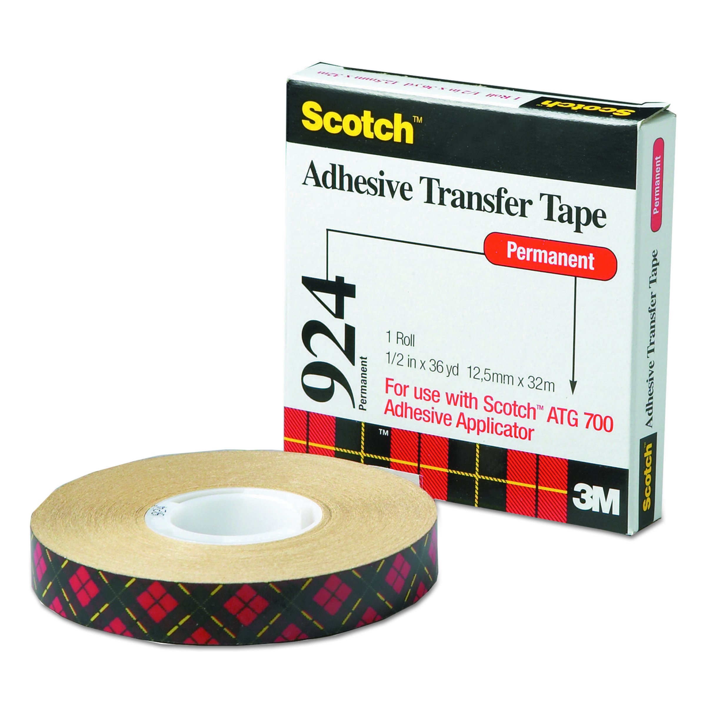 SCOTCH ATG ADHESIVE TRANSFER TAPE 924 1/2"X36 YD