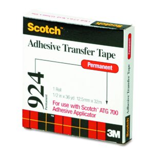 SCOTCH ATG ADHESIVE TRANSFER TAPE 924 1/2"X36 YD