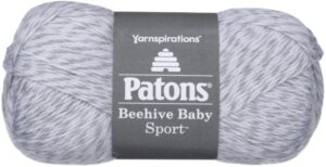 patons bulk buy beehive baby sport yarn solids (6-pack) baby grey marl 246009-9046