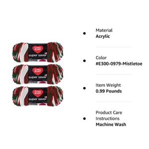 Bulk Buy: Red Heart Super Saver Yarn (3-Pack) Mistletoe E300-979