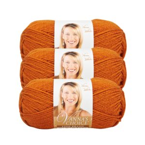 lion brand vanna's choice yarn (3-pack) rust 860-135