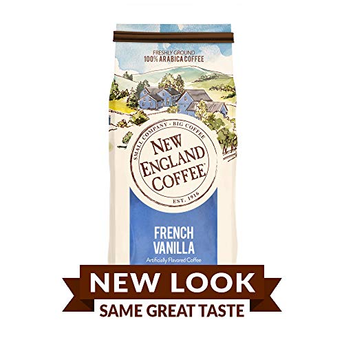 New England Coffee French Vanilla Medium Roast Ground Coffee, 22oz Bag (Pack of 1)