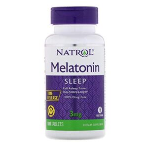 Natrol Melatonin 3 mg Sleep Time Release Dietary Supplement Tablets 100 ea