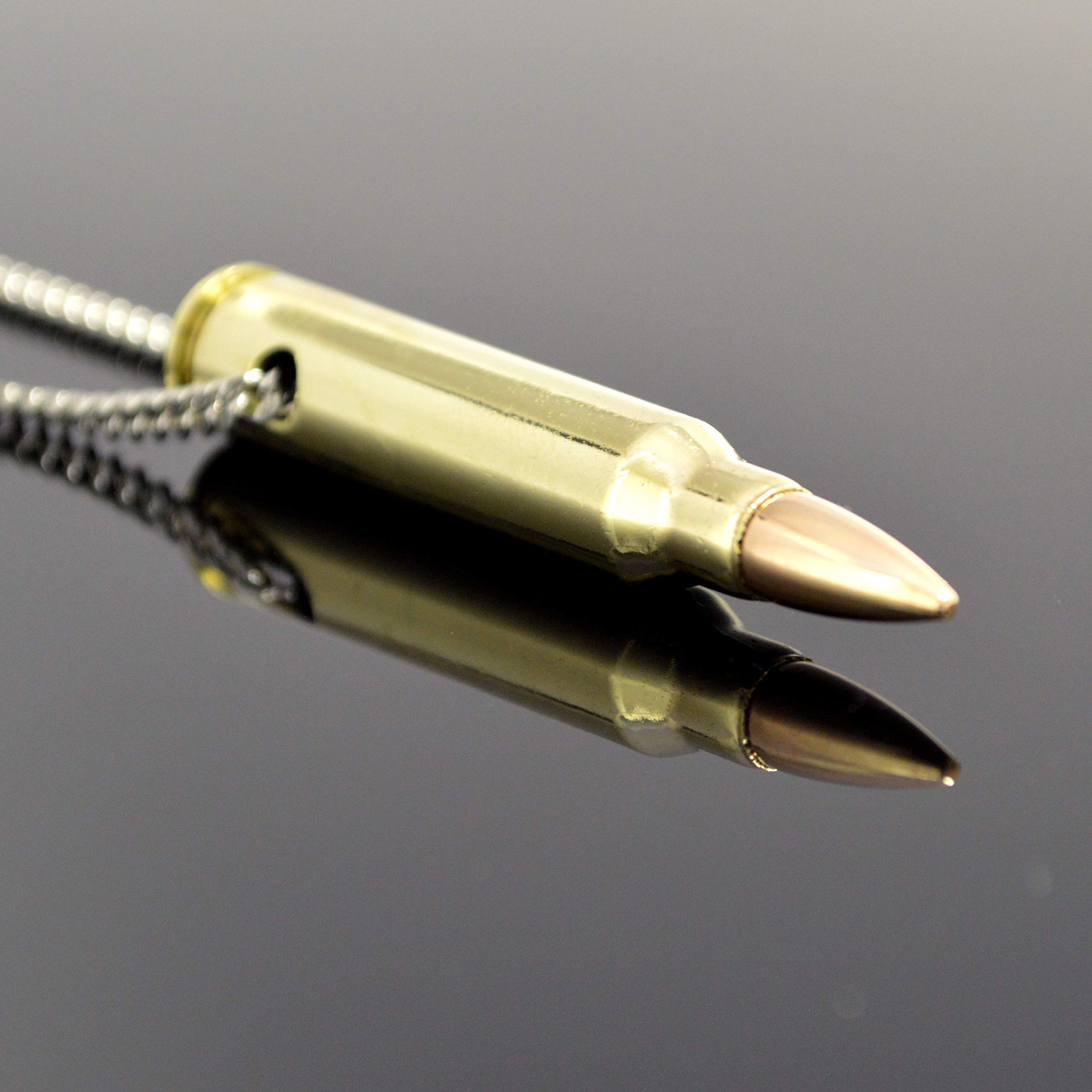 Remington 223 Bullet Necklace Hand Polished Brass and Copper Finish