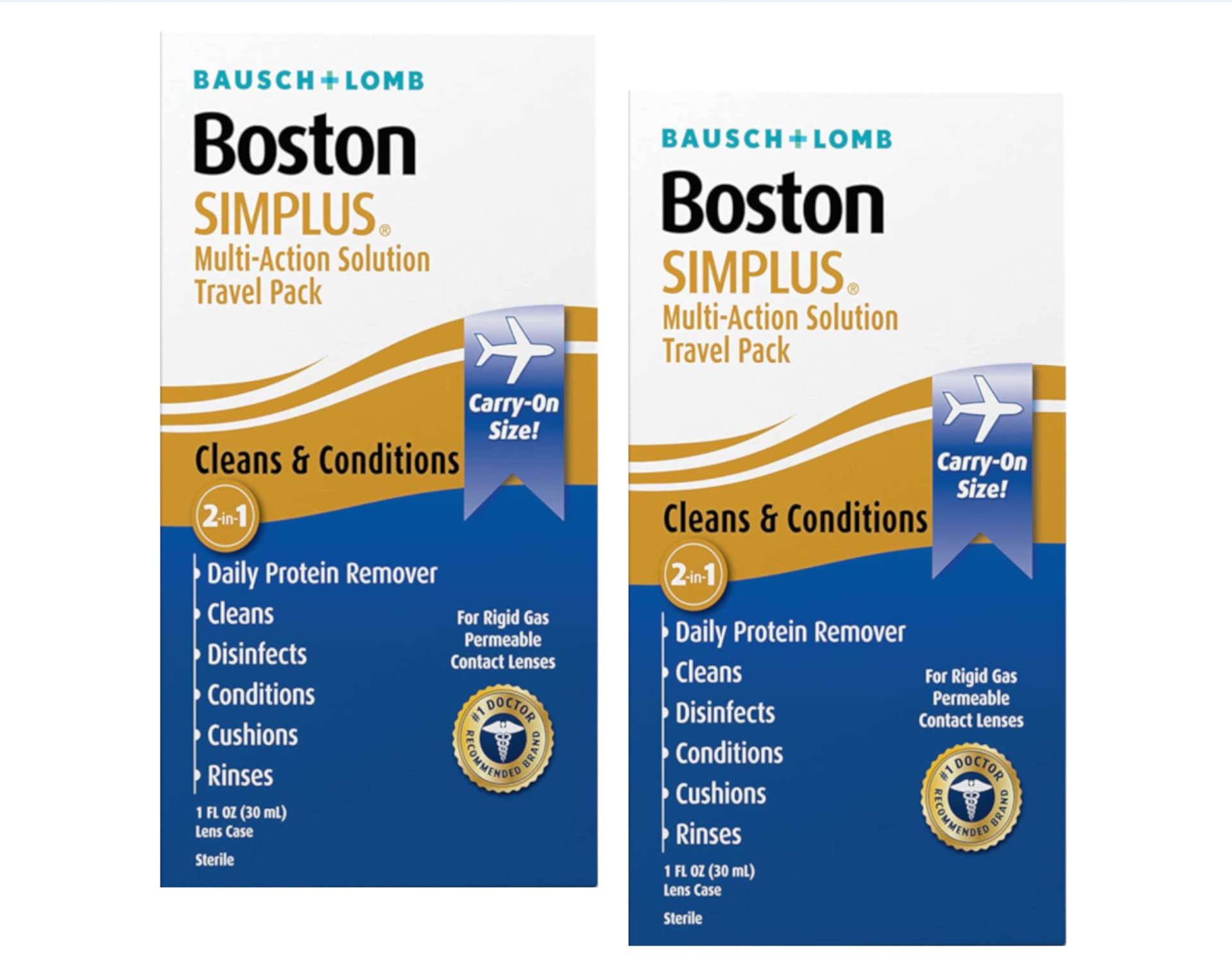 Bausch & Lomb Boston Simplus Travel Kit-1 oz, 2 pack