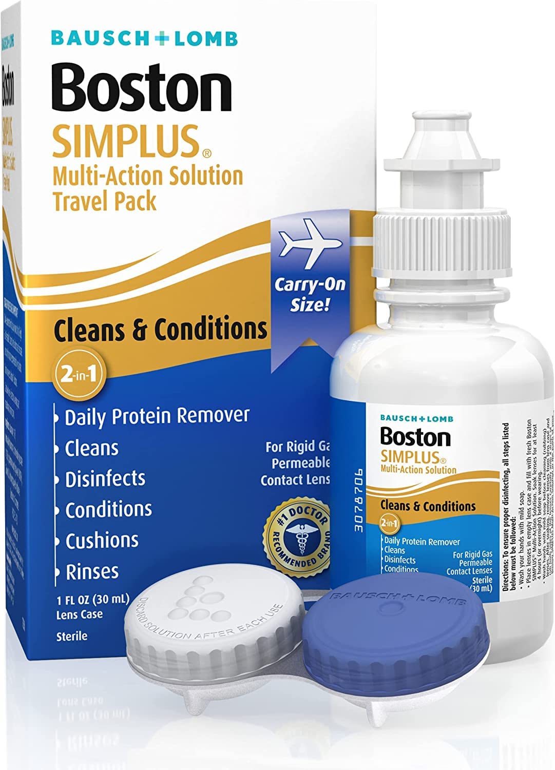 Bausch & Lomb Boston Simplus Travel Kit-1 oz, 2 pack