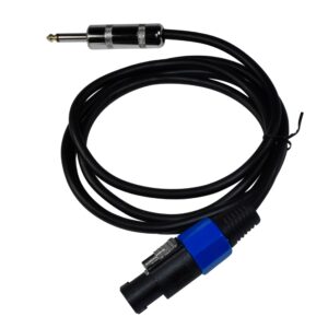 HQRP 6ft Speakon to 1/4-inch (6.35mm) TS Cable compatible with Markbass Little Mark 250 / R500 Bass Amp Head ; MUSYSIC MU-8000 / SYS-2000 / SYS-4500 ; Peavey PV900 Power Amplifier Amp