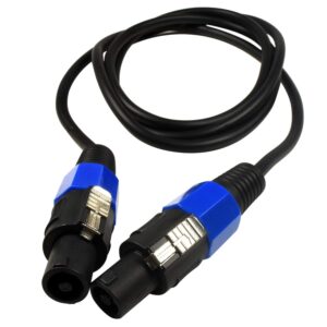 HQRP 6ft Speakon to Speakon (M/M) Cable compatible with Ampeg SVT-CL/SVTVR Classic Series Bass Amplifier Head ; Warwick USM-WCA115 / USM-WCA410 WCA Bass Speakers Amplifier Cabinet