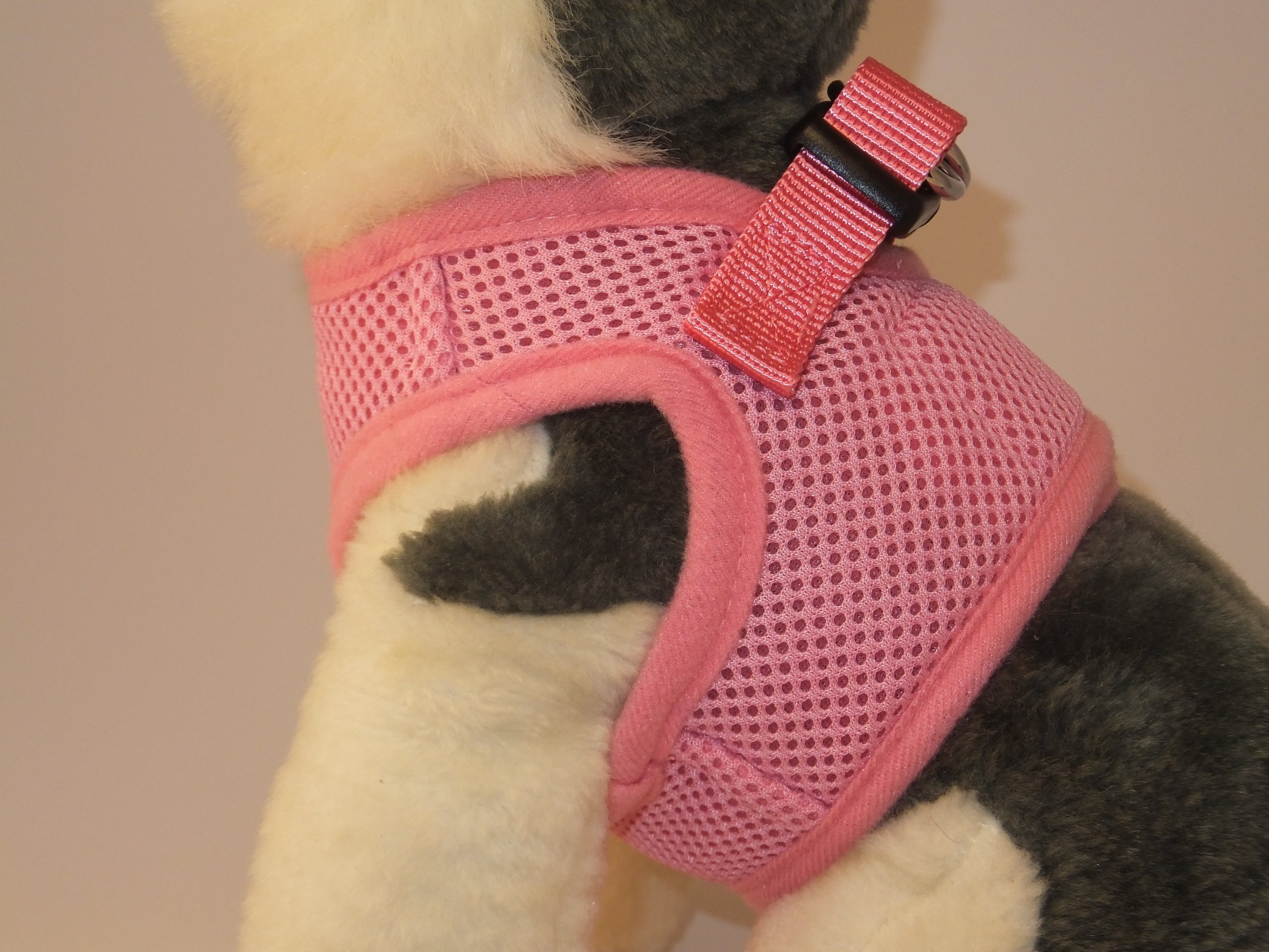 Snazzi Pet Soft Mesh Comfy Step in Dog Vest Harness Tiny XS Small Med Dogs 2-16 lbs Teacup Mini Toy Puppy (Baby Pink, SM 12.5"-13.5" 5-6.5 lbs)