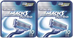 gillette mach3 turbo refill cartridges-10 ct, 2 pk