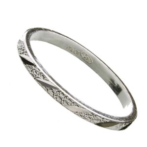 sterling silver stackable wedding band hammered ring 2mm italy italian size 6